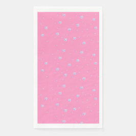 Lass es rosa Winter-Schneeflocken schneien Serviette