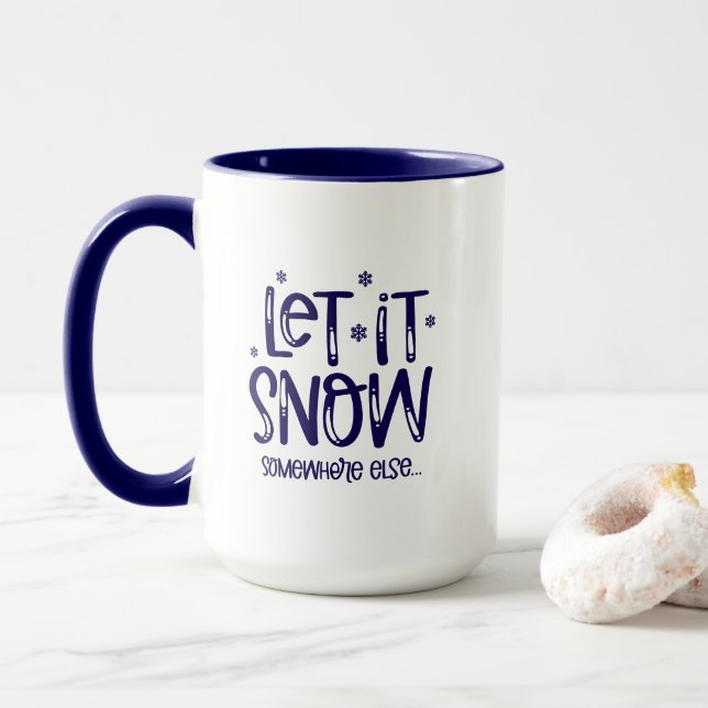 Lass es Schnee Kaffee Tasse (Mit Donut)