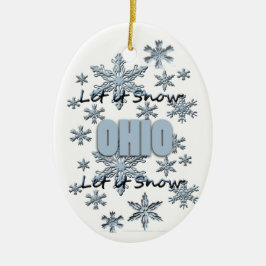 Lass es Schnee Ohio Weihnachtsschmuck