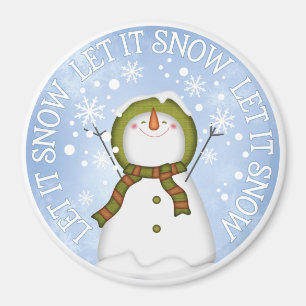 Lass es Schnee Snowman Magnet