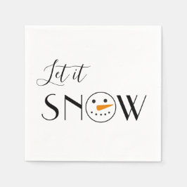 Lass es Schnee Snowman Simple Serviette