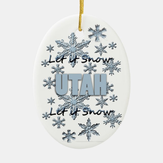 Lass es Schnee Utah Weihnachtsschmuck (Vorne)