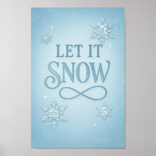 Lass es Schneebesen   Winter Wonderland Luxus Kuns Poster