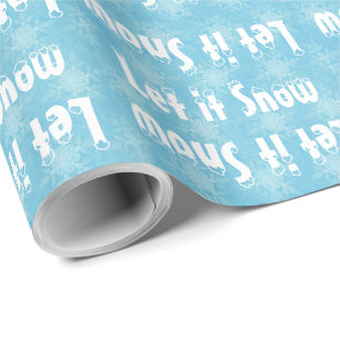 Lass es Schneeflocken Geschenkpapier