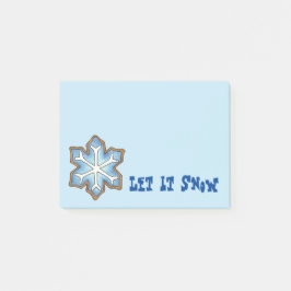 Lass es Schneeflocken Weihnachten Winter Hanukkah Post-it Klebezettel