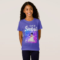 Lass es Schneemann T - Shirt schneien