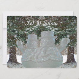 Lass es Schneemänner schneien Feiertagskarte