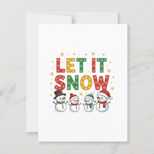 Lass es Schneemmen Postkarte