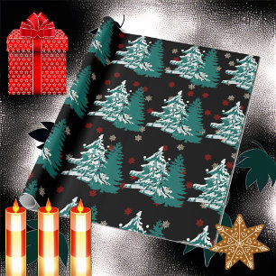 Lass es schneien Aquarell Winter Weihnachten Waldl Geschenkpapier