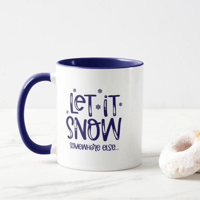 Lass-es-Schneien-Kaffeetasse Tasse (Mit Donut)