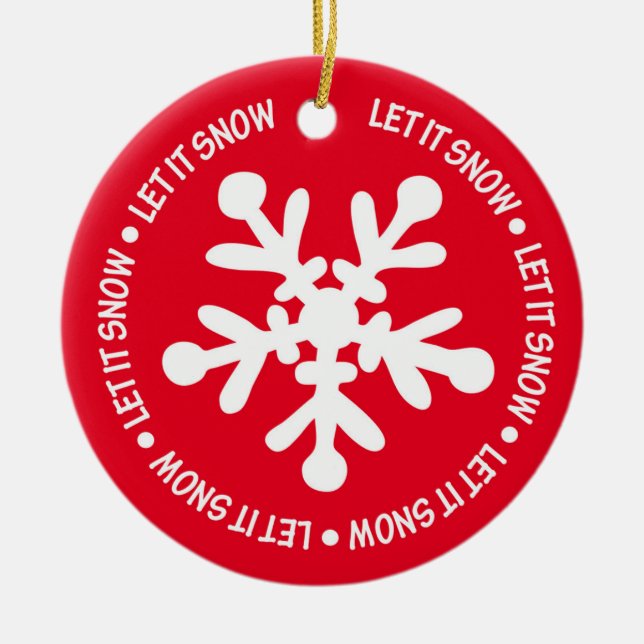 Lass es schneien keramik ornament (Vorne)