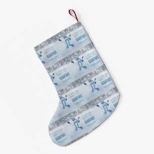 Lass es schneien kleiner weihnachtsstrumpf