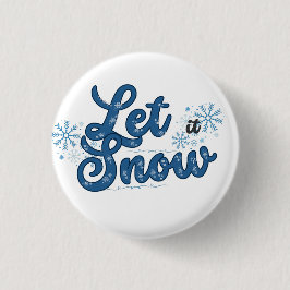 Lass es schneien - Spielendes Winterwunderland Button