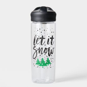 Lass es schneien Wasserflasche Winterurlaub Weih Trinkflasche