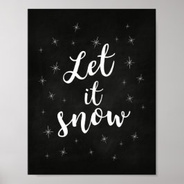 Lass es schneien; Weihnachtsdekoration Poster