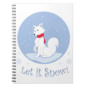 Lass es schneit! (Arctic Fox) Notizblock