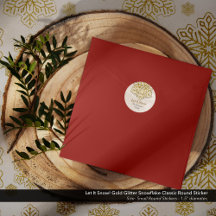 Lass es schneit! Gold Glitzer Snowflake