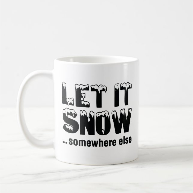Lass es schneit... irgendwo anders. kaffeetasse (Links)