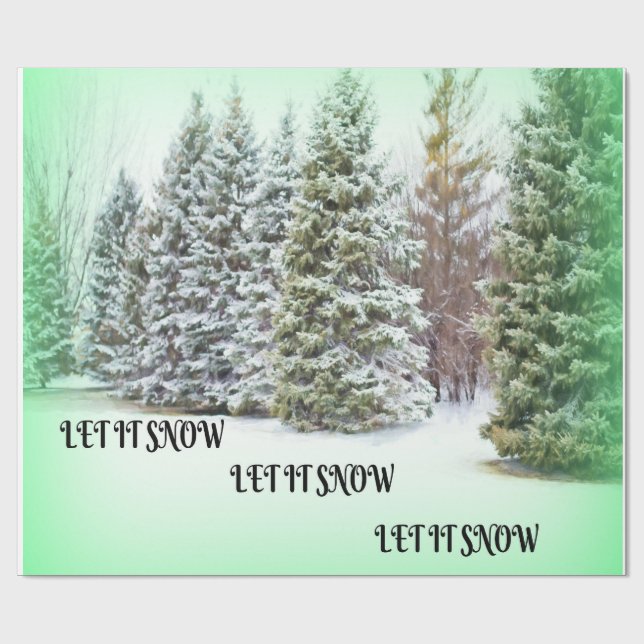 Lass es schneit! Lass es schneit! Lass es schneit! Geschenkpapier (Flach)