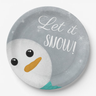 Lass es schneit! pappteller