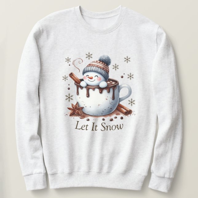 Lass es schneit Sweatshirt. Sweatshirt (Design vorne)