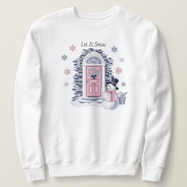 Lass es schneit Sweatshirt. Sweatshirt (Design vorne)