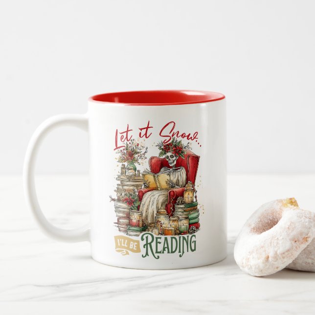 Lass es sehen, dass ich lese zweifarbige tasse (Mit Donut)