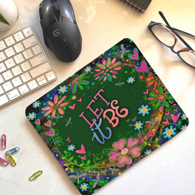 Lass, es sei floral Inspirierend Herzen Hübsch Spa Mousepad (Von Creator hochgeladen)