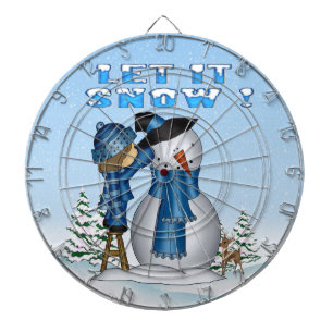 Lass es Snowman Dart Board Dartscheibe