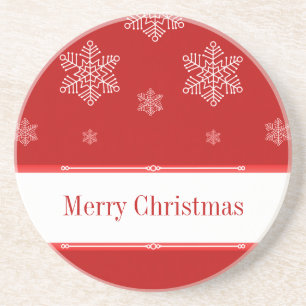 Lass es Untersetzer schneien, rot.