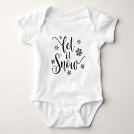Lass es Weihnachtskalligrafie schnee | Baby Bodysu Baby Strampler