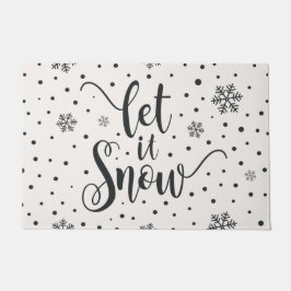 Lass es Weihnachtskalligrafie schnee | Doormat Fußmatte