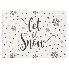Lass es Weihnachtskalligrafie schnee | Tablecloth Tischdecke
