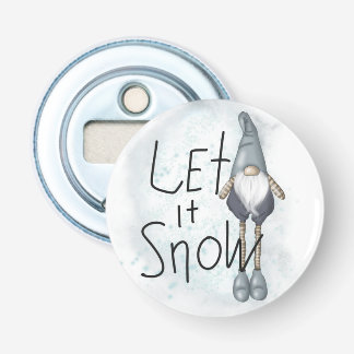 Lass es Winter Gnome schneien Flaschenöffner