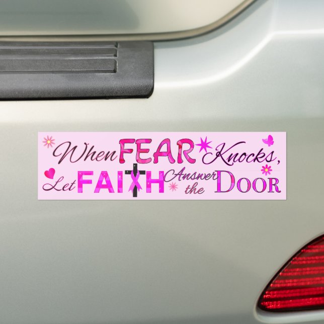Lass FAITH Antwort auf die Tür Autoaufkleber (Auf Auto)