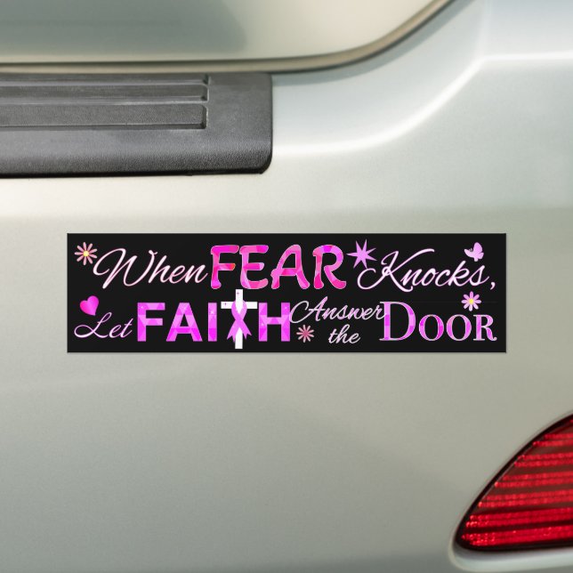 Lass FAITH Antwort auf die Tür Autoaufkleber (Auf Auto)