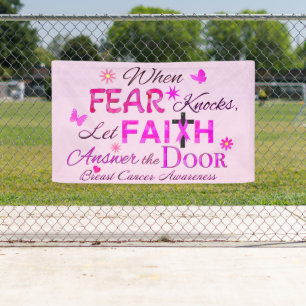 Lass FAITH Antwort auf die Tür Banner