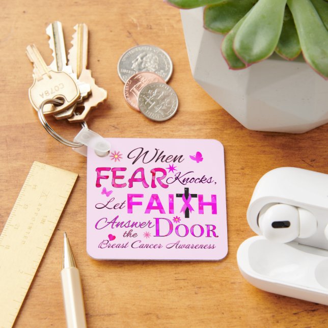 Lass FAITH Antwort auf die Tür Schlüsselanhänger (Schreibtisch)