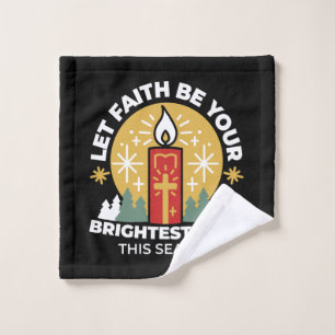 Lass Faith Be Your Brightest Star Candle Art Badhandtuch Set