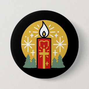 Lass Faith Be Your Brightest Star Candle Art Button