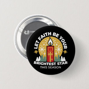Lass Faith Be Your Brightest Star Candle Art Button