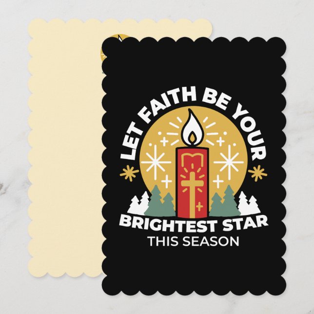 Lass Faith Be Your Brightest Star Candle Art Dankeskarte (Vorne/Hinten)