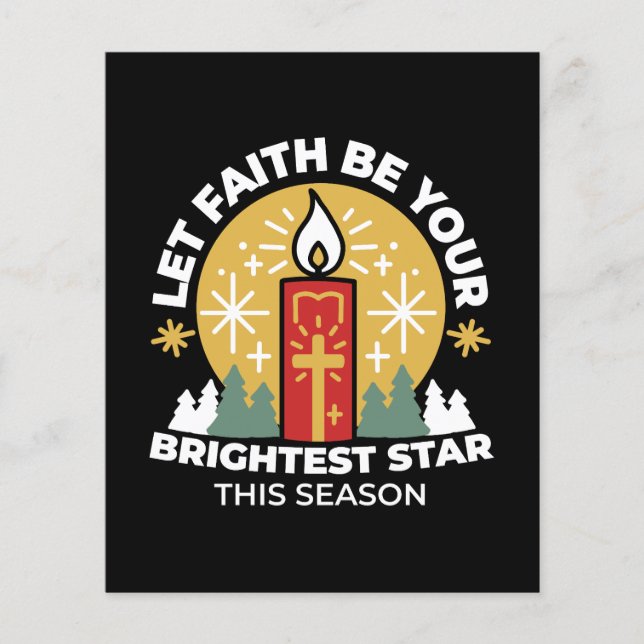 Lass Faith Be Your Brightest Star Candle Art Flyer (Vorne)
