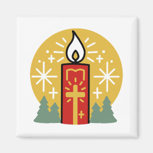 Lass Faith Be Your Brightest Star Candle Art Magnet