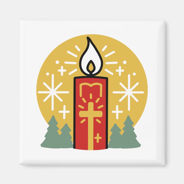 Lass Faith Be Your Brightest Star Candle Art Magnet (Vorne)