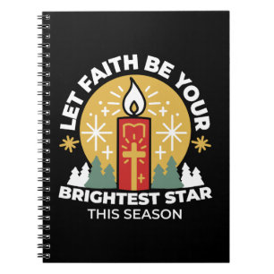 Lass Faith Be Your Brightest Star Candle Art Notizblock