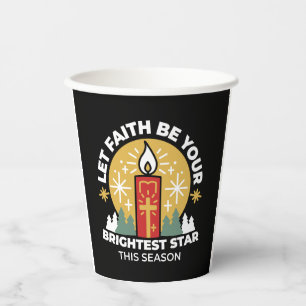 Lass Faith Be Your Brightest Star Candle Art Pappbecher