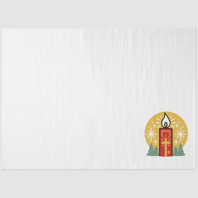Lass Faith Be Your Brightest Star Candle Art Seidenpapier (Vorderseite)