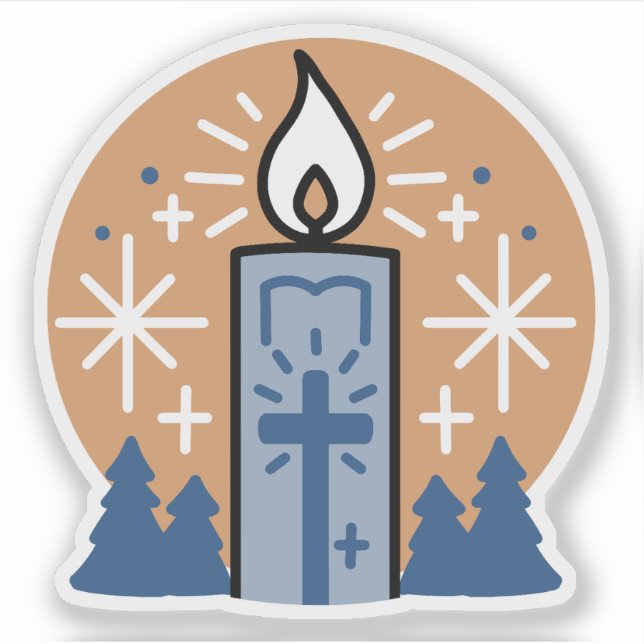 Lass Faith Shine Bright Aufkleber (Vorderseite)