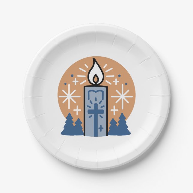 Lass Faith Shine Bright Pappteller (Vorderseite)